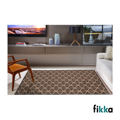 Tapete Para Sala e Quarto Eco-Nature Anis PP 100% - 1,50m x 2,00m Chumbo - Fikka 