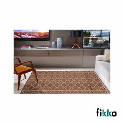 Tapete Para Sala e Quarto Eco-Nature Anis PP 100% - 1,50m x 2,00m Marrom - Fikka 