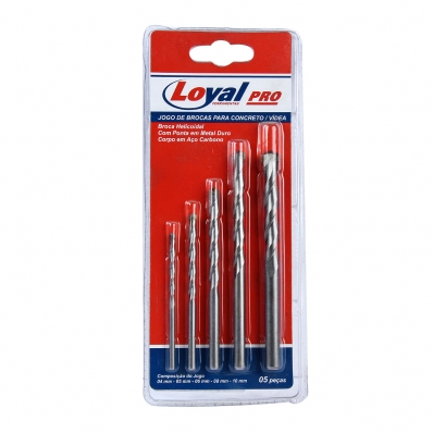 JOGO DE BROCA VIDEA BLISTER 5PCS 4 A 10MM LOYAL