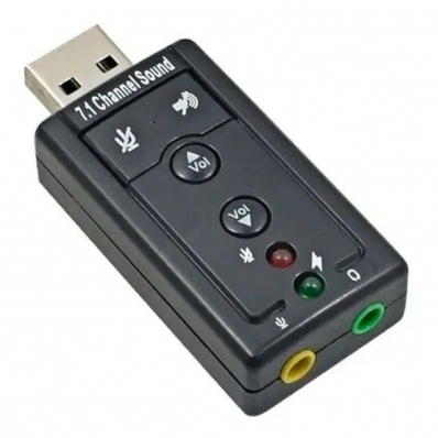 Adaptador Placa de Som USB 2.0 Fone Microfone 7.1 Digital - XC-ADP-35 - X-Cell