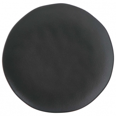 Jogo com 6 Pratos Rasos Orgânico Preto Matte 26,5cm 