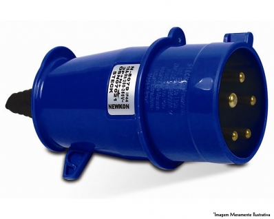 Plug Steck Industrial 3P+T 32A 220V Azul N-4279