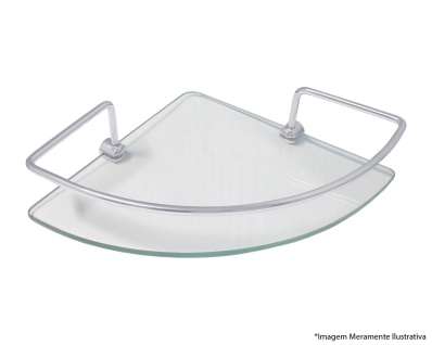Porta Shampoo Hidrolar Vidro Canto 20Cm