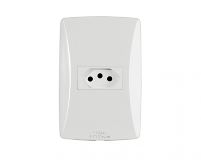 Tomada Petra 2P+T Horiz C/Pl 20A 250V 39028