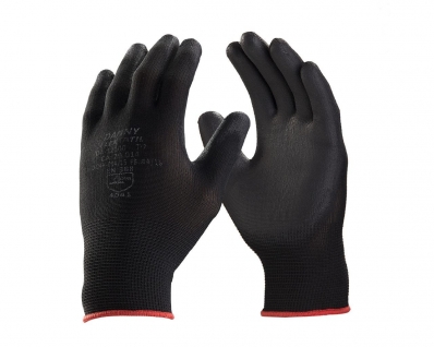 Luva Flextactil Tricotada Nylon Preta A "M"