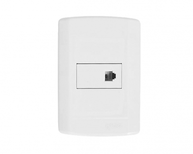 Tomada P/Telefone Rj11 Pluzi Modular C/Placa