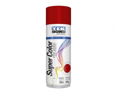 Tinta Spray Tekbond Uso Geral Vermelho 350Ml/250G c/6 pcs