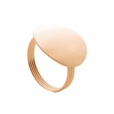 Jogo com 4 Anéis para Guardanapo em Aço Inox Dourado