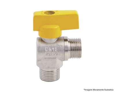 Valvula Esfera Gas Angular 1/2"X1/2" 212306 Blister*