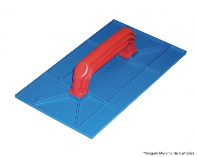 Desempenadeira Azul Zumplast Corrugada 12X22Cm