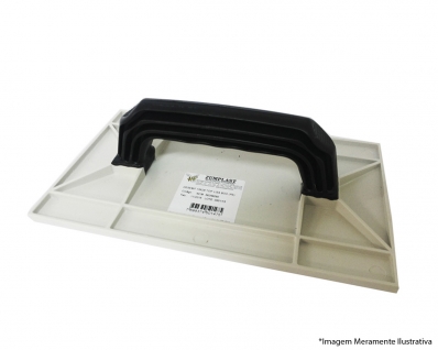 Desempenadeira Branca Zumplast Lisa 15X26Cm