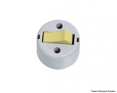 Interruptor Tecla Simples Sobrepor Cz 8100 c/12pcs