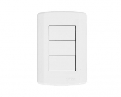 Placa Pluzi Modular C/3 Modulos Cegos