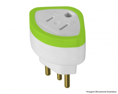 Plug Macho Adapt 2P+T 10A/250V 1630 c/12pcs