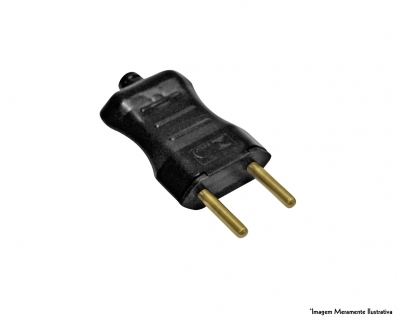 Plug Macho Pluzie 2 Pinos Pr 10A 9201 c/12pcs