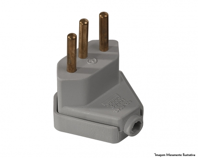 Plug Macho Triang 2P+T 10A/250V Cz 39001 Ptpb10-3 c/10pcs