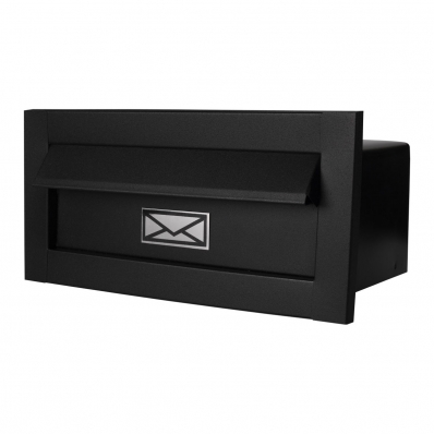 Caixa Correio carta Luxo hat chapeu preta fosca 30 cm profundidade