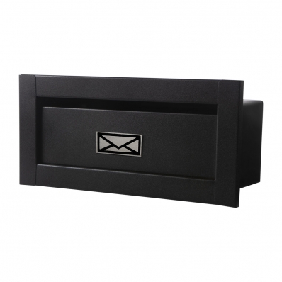 Caixa Correio techinox carta Luxo linear preta fosca 23 profundidade