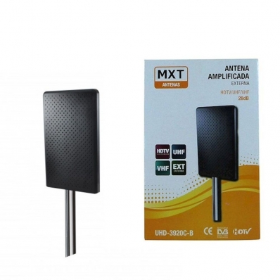 Antena Amplificada HDTV UHF/VHF Digital Interna Externa 25DB - MDTV-3920 - MXT