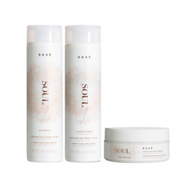 Kit BRAÉ Soul Color Treatment (3 Produtos) - PROTETOR DE COR