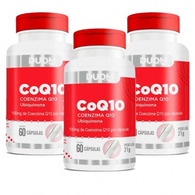 KIT 3X COENZIMA Q10 60 CÁPSULAS DUOM COQ10 100MG POR CÁPSULA