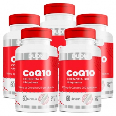 KIT 5X COENZIMA Q10 60 CÁPSULAS DUOM COQ10 100MG POR CÁPSULA