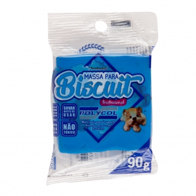 Massa para biscuit profissional 90gr azul royal - Polycol
