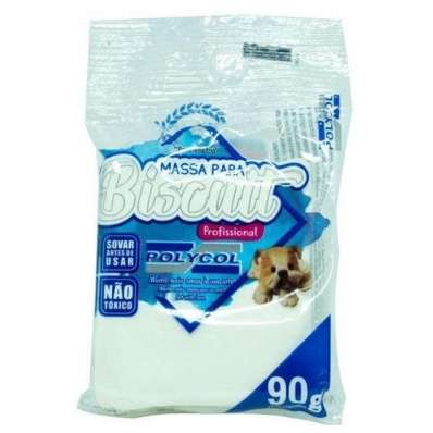 Massa para biscuit profissional 90gr branco - Polycol