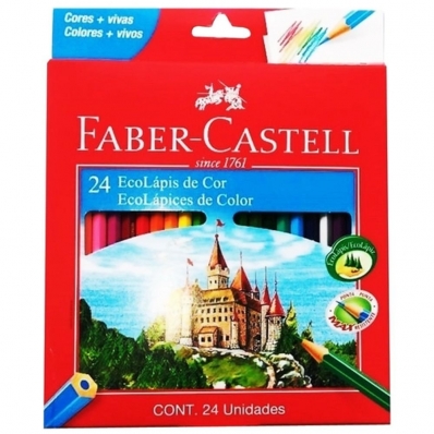 Lápis de cor longo 24 cores - Faber-castell