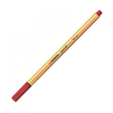 Caneta hidrográfica fine 0.4mm point 88/40 vermelho - Stabilo