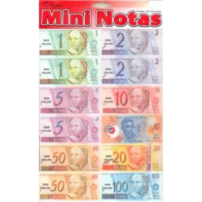 Dinheiro pedagógico mini notas real - Epocart