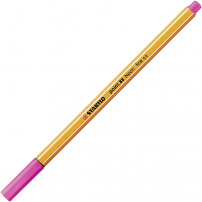 Caneta hidrográfica fine 0.4mm point 88/56 rosa neon - Stabilo