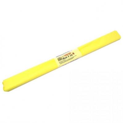 Papel crepom comum liso 48cmx2m amarelo