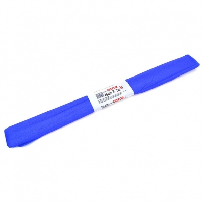 Papel crepom comum liso 48cmx2m azul marinho