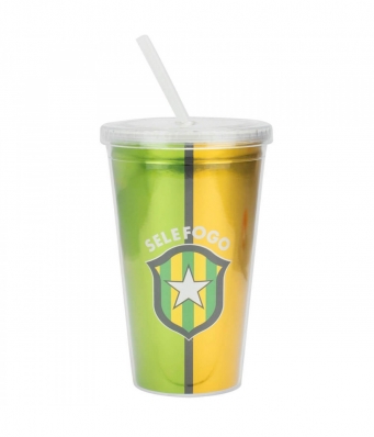 Copo Canudo Selefogo 450ml - Botafogo