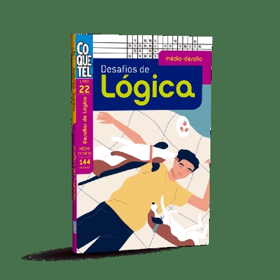 Kit 4 Livros Coquetel Desafios de Lógica Com Página Branca