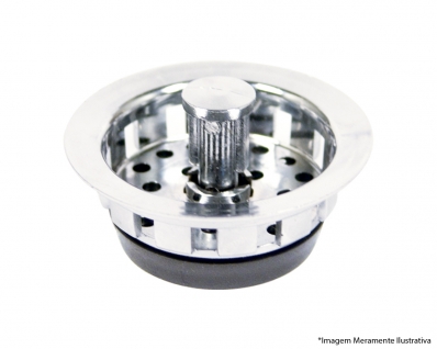Cestinha Valv Americ Abs Cromada c/6pcs