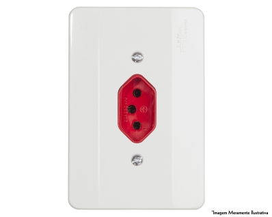 Tomada Mill Vermelha 2P+T C/Pl 20A 250V 39263 c/10pcs