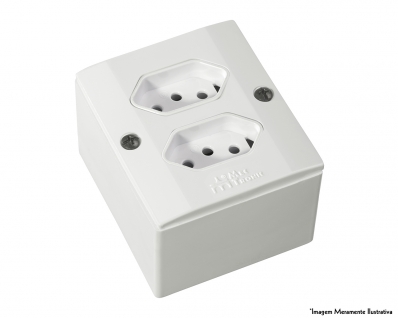 Sistema X Mill 2 Tomadas 2P+T 39146 Br c/10pcs