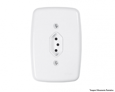 Tomada Ideale Br 2P+T Vertical C/Pl 10A 250V 3280 c/12pcs