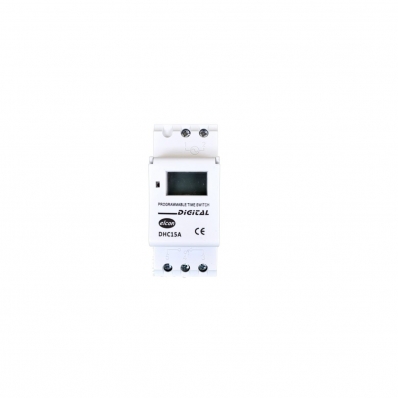 Timer Digital Bivolt Din Dhc 16 A P/ Trilho - Elcon