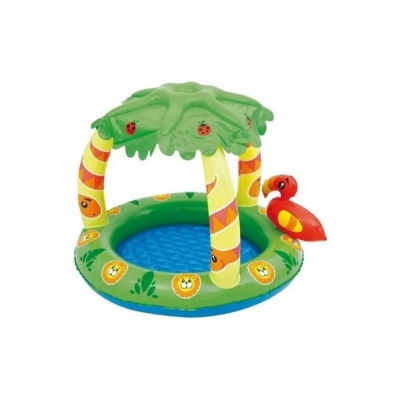 Banheira Infantil Inflável 45l Tropical Com Para Sol - Mor