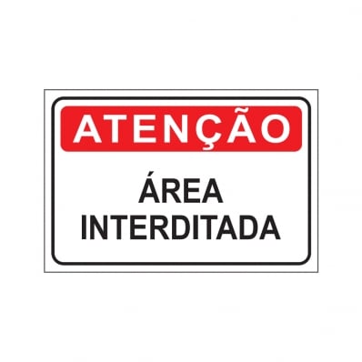 PLACA ÁREA INTERDITADA