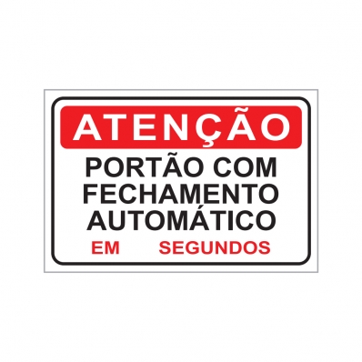 PLACA PORTÃO COM FECHAMENTO AUTOMÁTICO EM SEGUNDOS