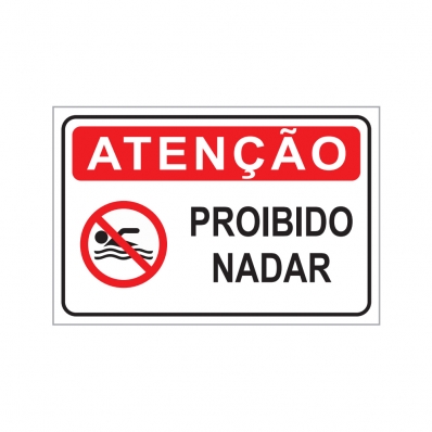 PLACA PROIBIDO NADAR