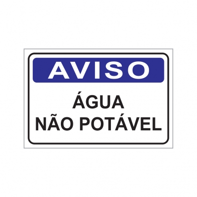 PLACA ÁGUA NÃO POTÁVEL