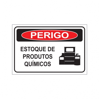 PLACA ESTOQUE DE PRODUTOS QUÍMICOS