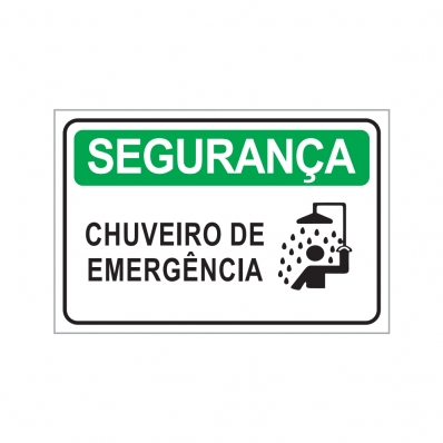 PLACA CHUVEIRO DE EMERGÊNCIA