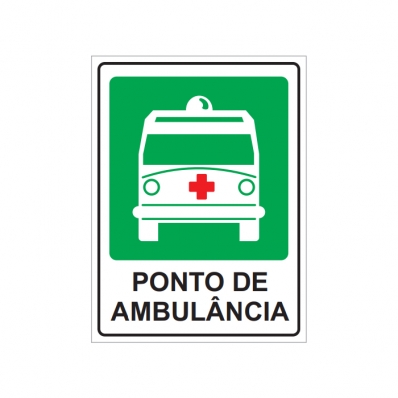 PLACA PONTO DE AMBULÂNCIA