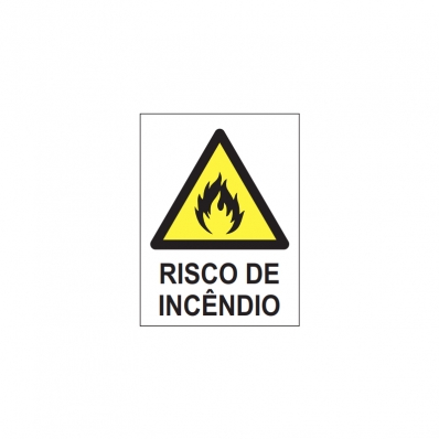 PLACA RISCO DE INCÊNDIO